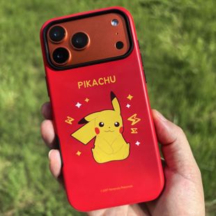 韩国宝可梦红色皮卡丘iPhone17promax手机壳卡通双层苹果16防摔套