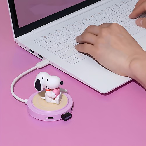 史努比立体卡通USB-C转接读卡器