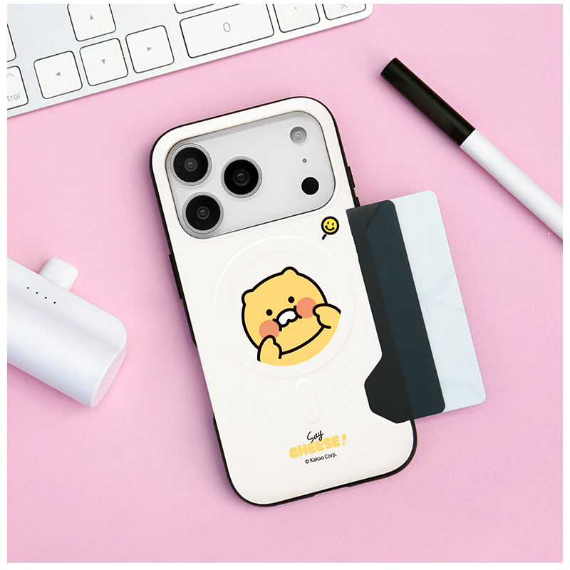 韩国kakao friends春值iphone17pro max双层手机壳磁吸插卡保护套