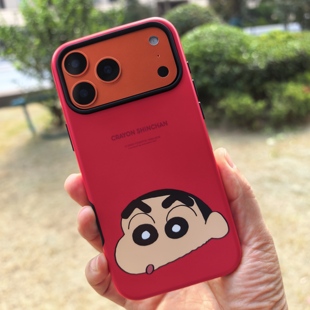 韩国正版 蜡笔小新红大头像iphone17promax手机壳双层苹果16防摔套