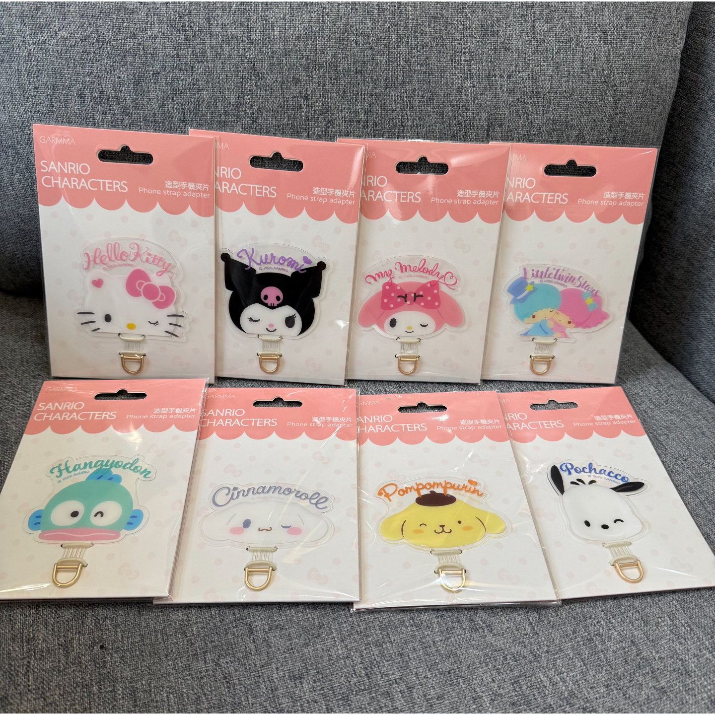 新款GARMMA美乐蒂手机挂绳垫片挂件手机绳背夹透明垫片挂坠链卡通