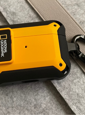 韩国正版国家地理适用于苹果airpods pro2代耳机套airpods pro3军工防摔套挂钩保护壳4代商务简约纯色硬壳男