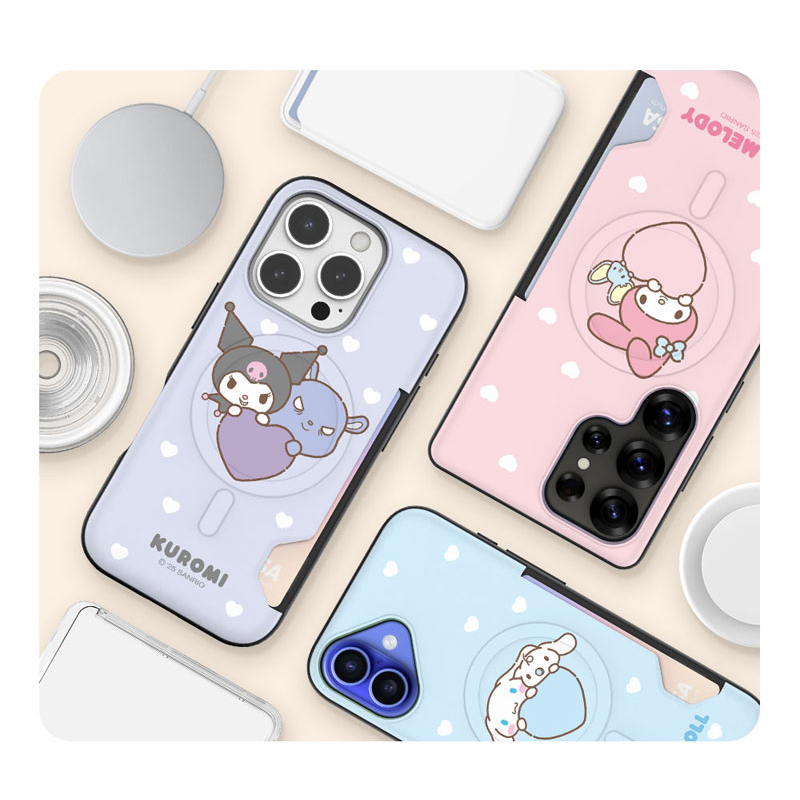 三丽鸥苹果17双层壳磁吸套插卡壳