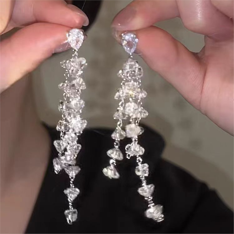 奥特莱斯专柜撤柜限时折扣精品925银针长款镶钻水晶流苏耳环耳钉,饰品/流行首饰/时尚饰品新,银饰耳饰,淘宝优惠券,粉丝福利购,淘宝优惠卷