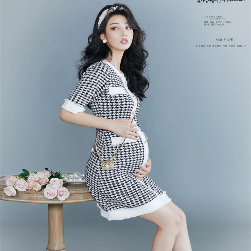 时尚洋气小香风孕妇装服装2020新款影楼主题孕妈摄影艺术照服饰潮