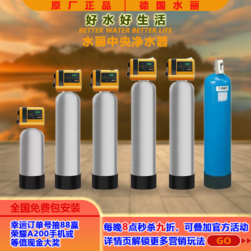 水丽中央活性炭除余氯锰砂净水器