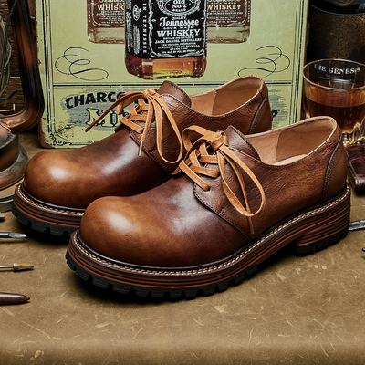 THR3E男士英伦时尚正装皮鞋