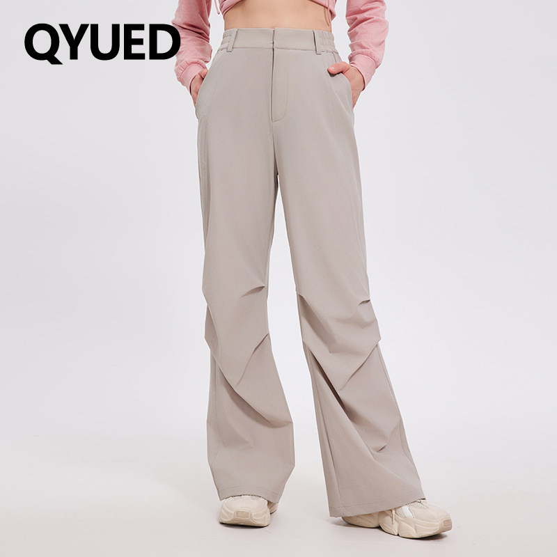 秋冬新款伞兵工装运动裤女休闲裤户外登山微喇裤前排拉链高腰直筒,运动服/休闲服装,运动长裤,淘宝优惠券,粉丝福利购,淘宝优惠卷