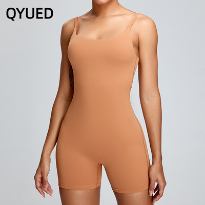 欧美裸感瑜伽吊带连体服