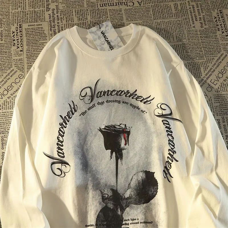 秋季薄款圆领卫衣情侣长袖打底衫