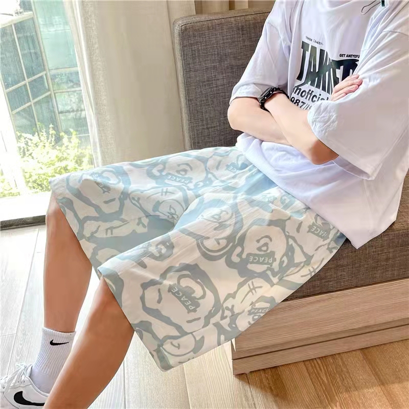 小熊男生短裤夏季潮流篮球五分裤休闲外穿潮牌大裤衩宽松运动裤子