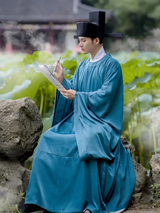 租明制官家服装明制中式婚礼长者父亲圆领刺绣汉服古装年会演出服