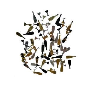 三色混合碎纸屑气球波波球填充圆形纸片抛洒派对婚礼装饰confetti