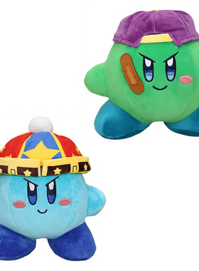 新款 星之卡比 毛绒玩具公仔Kirby戴帽子彩色的卡比动漫周边娃娃