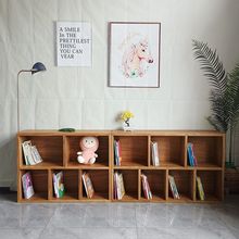 老榆木书柜落地式实木书架收纳置物架现代矮柜靠墙展示柜自由组合