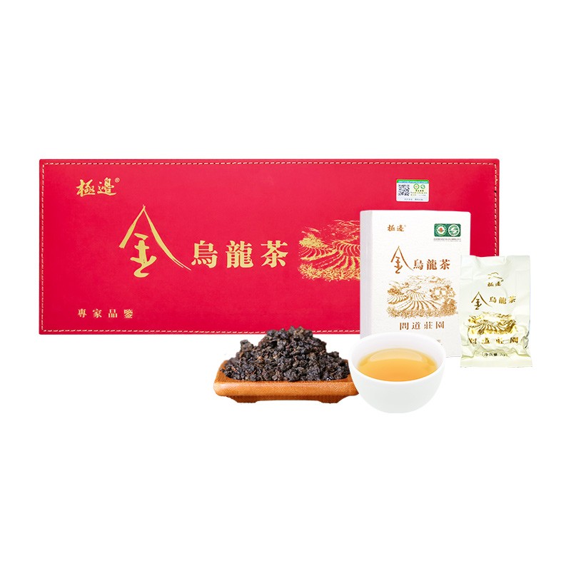 云南极边金乌龙高山乌龙茶问道庄园有机乌龙红茶420g礼盒装茶叶