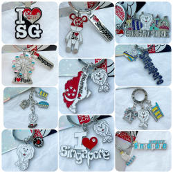 现货新加坡本土旅游纪念品手信伴手礼小礼品鱼尾狮钥匙扣挂饰多款