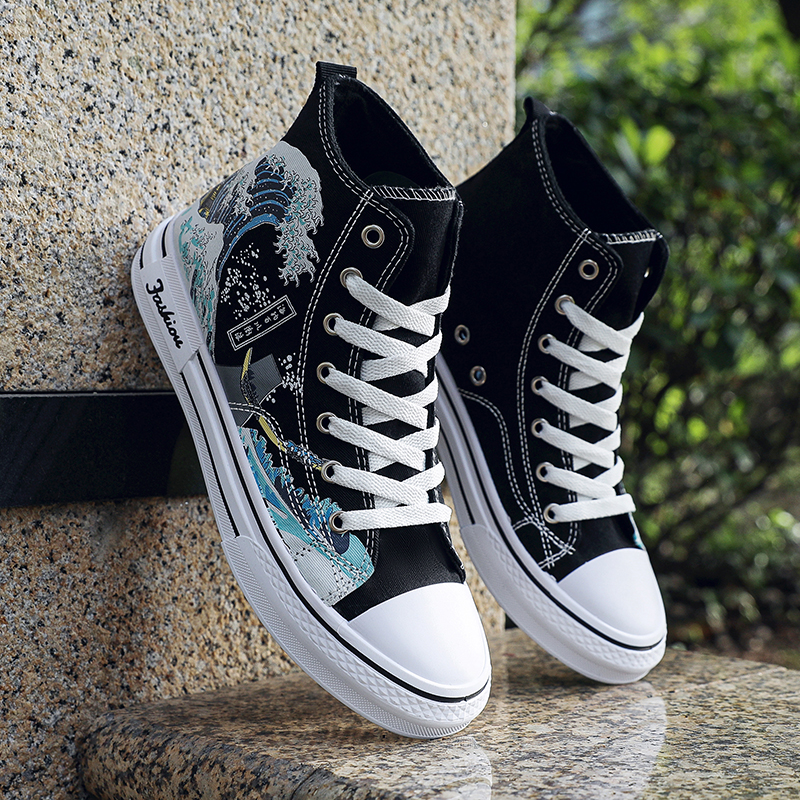 2025秋季透气高帮帆布鞋男款潮鞋