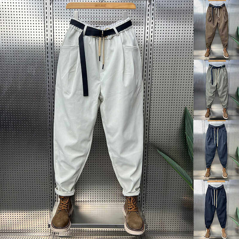 条绒休闲裤男士秋冬新款潮流时尚青年松紧腰灯芯绒裤子宽松哈伦裤,男装,休闲裤,淘宝优惠券,粉丝福利购,淘宝优惠卷
