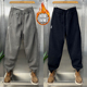 加绒加厚休闲裤 男潮流简约宽松运动裤 时尚 2025冬季 小直脚哈伦卫裤