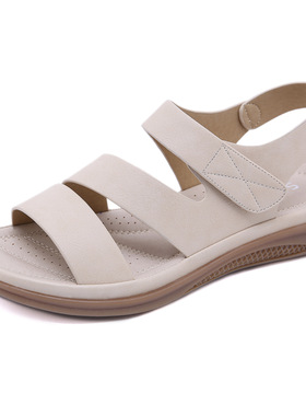 big size summer shoes women flat sandals 41 42 防滑大码凉鞋