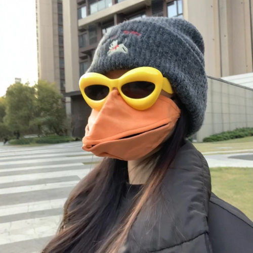 乌鸦嘴口罩动物搞怪整蛊装饰3D张嘴可动cos鸭嘴型道具送包邮