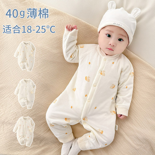 40g薄棉夹棉婴儿连体衣外套