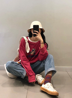 2024新款卫衣女秋季上衣宽松韩版圆领套头纯棉显瘦印花长袖ins潮