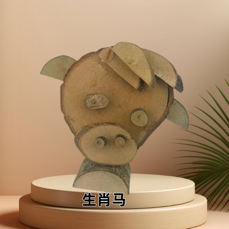 12生肖国风属相创意木工坊DIY