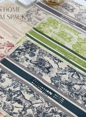 高颜值棉麻餐厅桌垫餐垫防水防污隔热高级感装饰垫餐盘杯垫咖啡垫