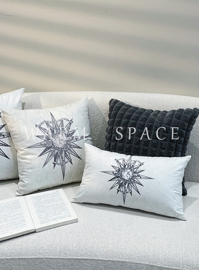 新款幸运星轻奢抱枕沙发卧室靠垫客厅床头毛绒汽车靠枕含芯布