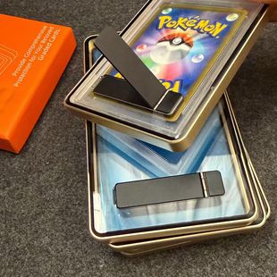 PSA35PT宝可梦金属评级卡ccic保护壳防刮划防UV展示框滑盖支架款