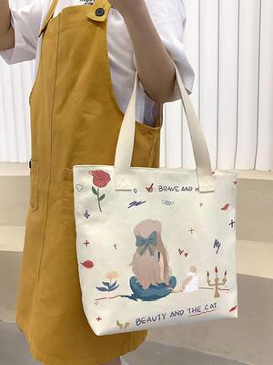 帆布包学生女上课单肩通勤大容量包包众挎包上班手提2袋0小FBB-13