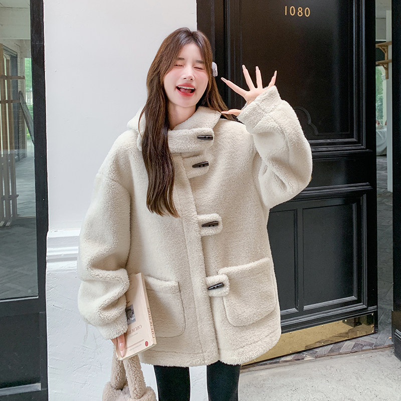 现货2025冬季连帽皮毛一体外套0036-P195-K288,女装皮草,2C007