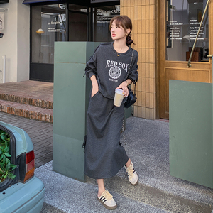 大货 2026春季印花蝴蝶结卫衣裙 801-P160-K238图片