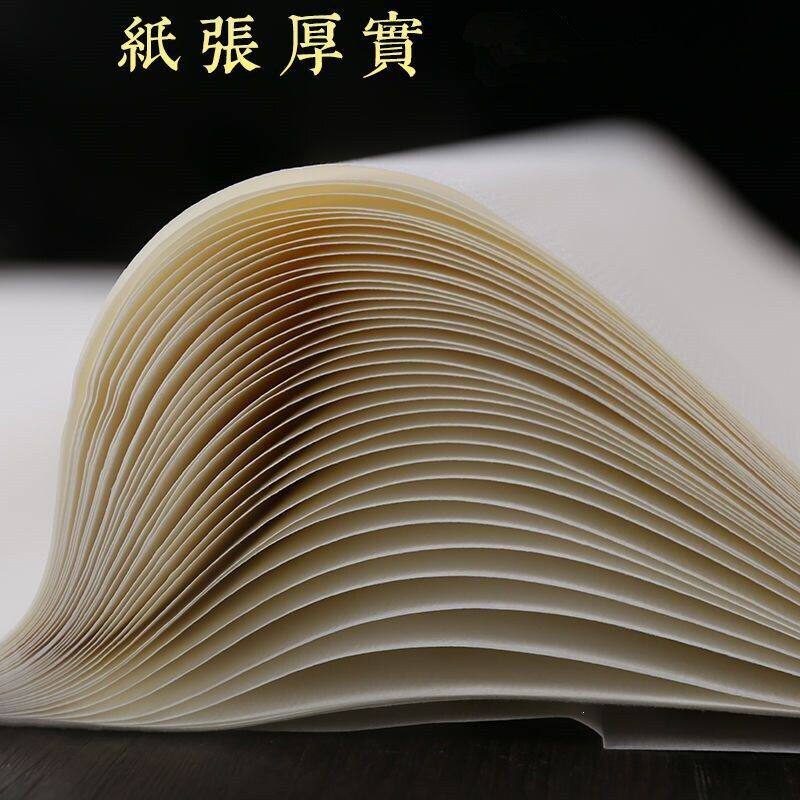 安徽加厚檀皮四尺生宣纸国画半生熟三尺六八尺山水书法花鸟专用纸