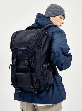 新款潮牌双肩包男电脑大学生书包女日系多口袋大容量旅行登山背包