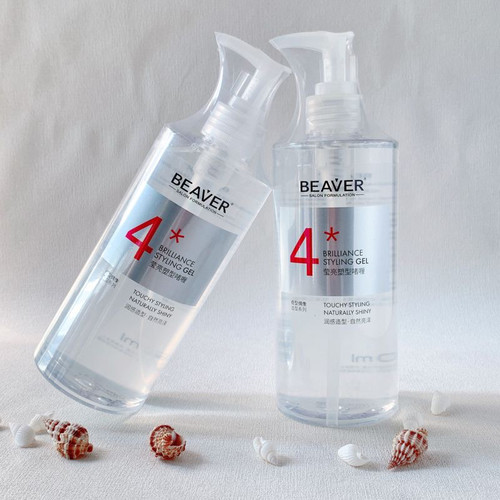 Beaver博柔莹亮造型啫喱450ml定型啫喱膏保湿啫喱水持久直卷发