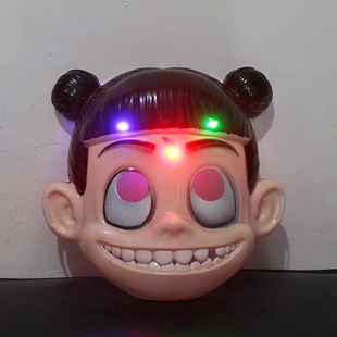 哪吒面具六一活动面具魔童降世闪光面具真人版幼儿园表演面具套装