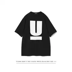 Big U Classic Undercover Basic Style Logo Japanese Retro Washed Unisex Printed Short-Sleeve T-Shirt Uc