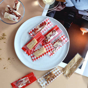 太妃糖袋牛轧糖包装纸芒果奶糕咖啡海盐杏仁糖烘焙喜庆礼盒机封袋