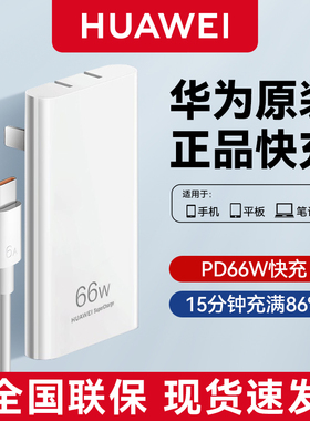 华为66W超级快充卡片全能充电器mate60pro/50/40手机p60闪充数据线含6A USBType-C to USBType-C 1.0米数据线