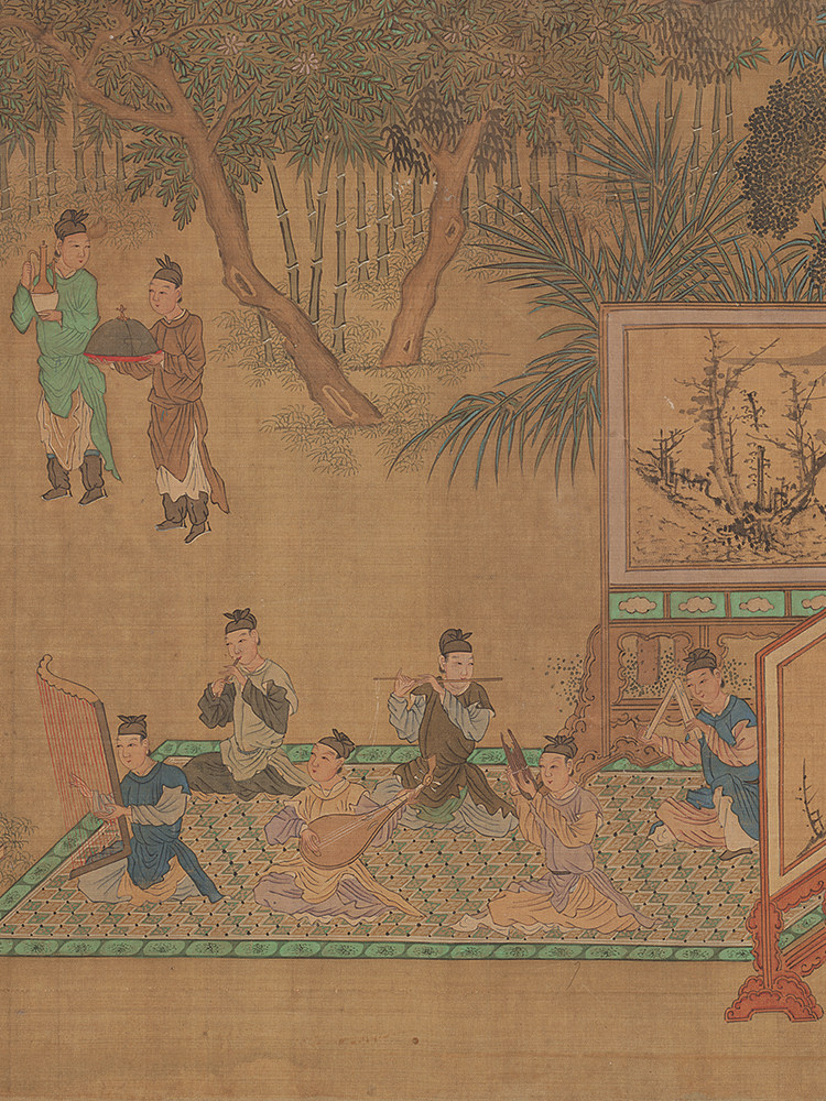 高清复刻南宋刘松年十八学士登瀛图国画工笔人物长卷艺术微装饰画