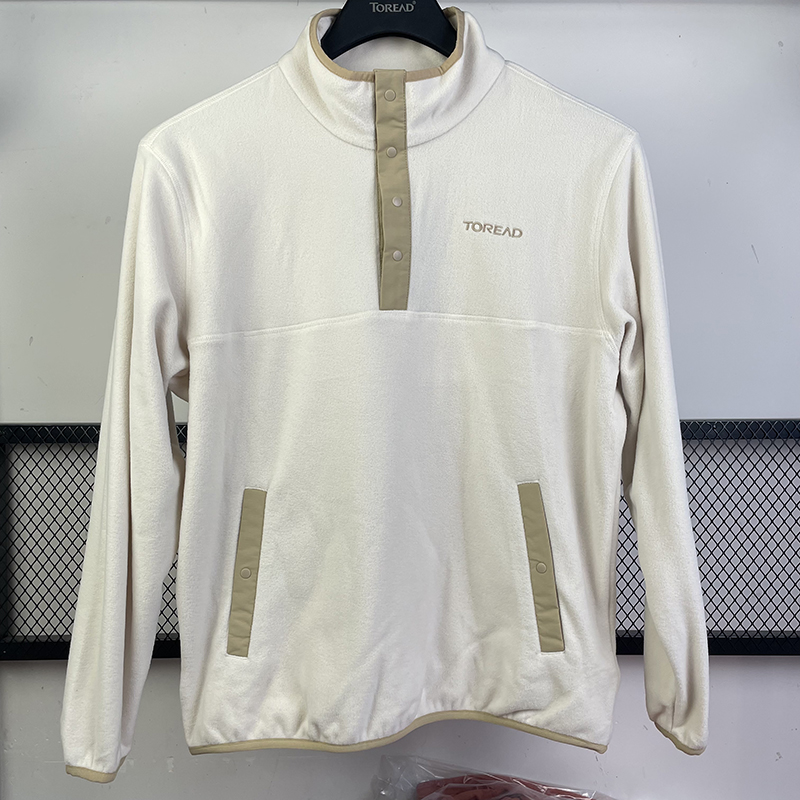 探路者抓绒衣24秋冬新款户外抗静电保暖套头衫TACCBM91726/92727