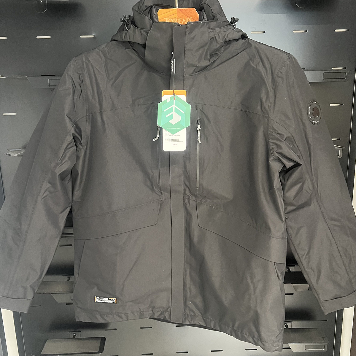探路者冲锋衣男女 23秋冬户外防水套羽绒三合一登山服TAWWBL90474