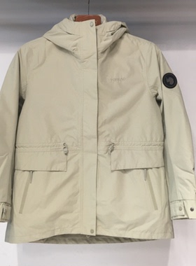 探路者冲锋衣女 24秋冬户外防风保暖套羽绒三合一外套TAWWBM92759