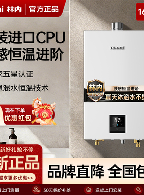 Rinnai/林内 RUS-16E32G-PB4燃气热水器室内家用恒温强排16升PB4