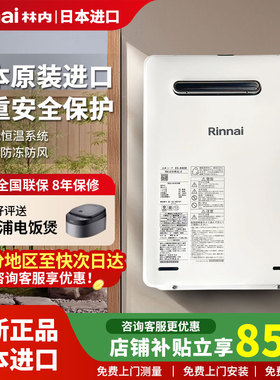 Rinnai/林内RUX-A1616W-E/A1620W燃气热水器室外恒温防冻16升进口