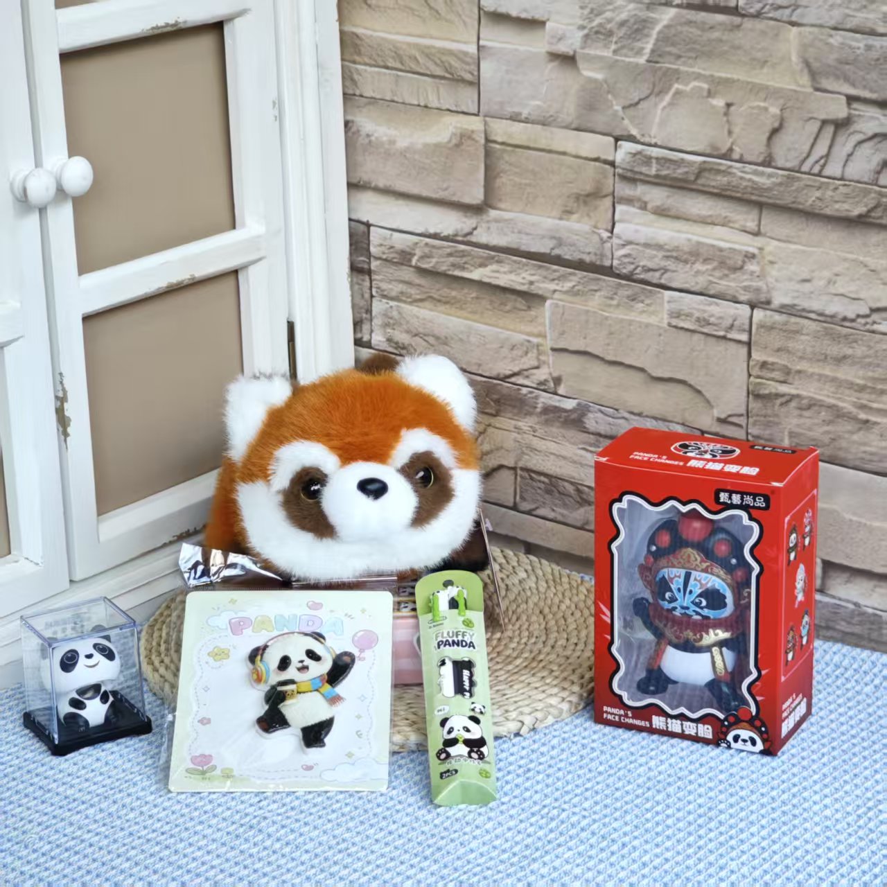 【翻转熊猫五件套】成都特产纪念文化创意文具