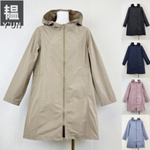 YUN韫2025春季 风衣简约外套 连帽纯色百搭显瘦拉链中长款 新款 女装